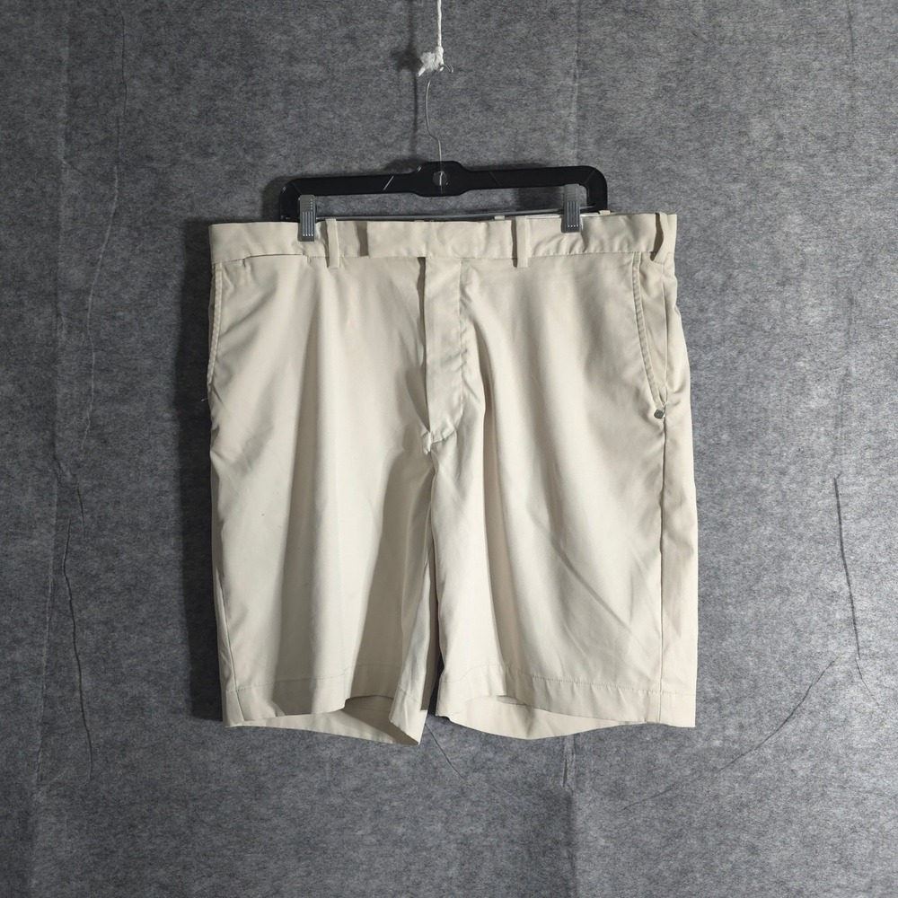 RLX‎ Ralph Lauren Golf Shorts Mens 38 Beige Polyester Flat Front Active Sports